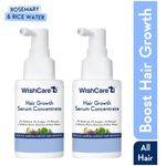 WishCare Hair Growth Serum Concentrate -3%Resdensyl, 4%Anagain, 2%Baicapil, Rosemary, Caffeine, Biotin,Plant Keratin & Rice Water - Pack of 2