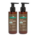 mCaffeine Choco Body Lotion with SPF 15 for Deep Moisturization & Sun Protection | Non-Greasy Body Moisturizer for Dry, Normal & Oily Skin - Pack Of 2