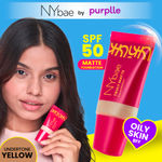 NY Bae Truly Matte Foundation - Tan 230 (18ml) | Medium Skin Tone | SPF 50 PA +++ | Everyday Foundation | Sunscreen | Waterproof | Smudgeproof | Oil Control | 12+ Hours Stay | Buildable Coverage | Lightweight