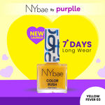 NY Bae Color Rush Nail Paint - Yellow Fever 03 (5.6 ml) | Chip Resistant | Long Lasting | Quick Dry | Gel Nail Polish