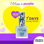 NY Bae Color Rush Nail Paint - Mad Metal Chrome 23 (5.6 ml) | Chip Resistant | Long Lasting | Quick Dry | Gel Nail Polish