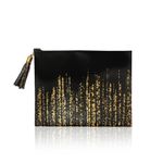 Lakme Black Pouch with Golden Print 1 Pc