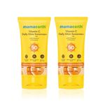 Mamaearth Sun Glow Essentials: Vitamin C Sunscreen - Pack of 2 (2 x 50 g)