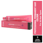 Streax Professional Argan Secret Hair Colourant Cream - Dark Brown 3 (60 gm)