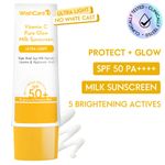 WishCare Vitamin C Pure Glow Face Sunscreen SPF 50 PA++++ -Broad Spectum Ultra Light & No White Cast