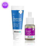 The Derma Co. Acne Defense Duo: Salicylic Acid Daily Face Wash (100 ml) + 2% Salicylic Acid Face Serum (8 ml)