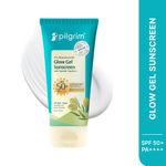 Pilgrim 2% Niacinamide Glow Sunscreen With SPF 50+++, 50 gm, with Spanish Squalane & Alpha Arbutin, Enhances Glow & Prevents Tanning, No White-Cast for UVA/B Rays & Blue Light Protection, for All Skin Types