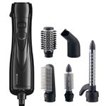 Havells HC4085 - Air Care Styler, Pre-Styling Half Brush and Drying Nozzle, Styling Curlers, Smoothening Roller Brush, Suitable for all Hair Types (Black) - 1 Pc
