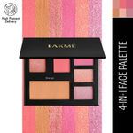 Lakme Glitterati Face Palette-Day Queen, multitasking pallete, high pigment payoff 14 gm
