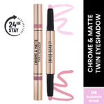 Swiss Beauty Chrome & Matte Twin Eyeshadow Stick | Mix of Matte and Shimmer | Easy to Blend, Non-Creasing Eyeshadow | 24 Hour Stay| 4-Autumm break - 2 gm