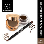 Swiss Beauty 2 In 1 Eyeliner, Eyebrow Filler and Kajal 02 Brown 7 gm