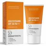DERMATOUCH Multivitamin SPF 50 PA+++ Sunscreen Gel | UVA-UVB Protection |Zero White Cast | Unisex | 30 gms