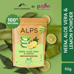 Alps Goodness Neem, Aloe Vera & Lemon Powder (50 gm) | 100% Natural Powder | No Preservatives, No Pesticides | Herbal Hair Mask for Dandruff