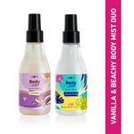 Plum Beaches'n Bakeries Body Mist Duo - Hawaiian Ruma & Vanilla Vibes Body Mists (100 ml*2)