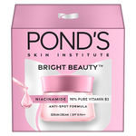 Ponds Bright Beauty Anti-Spot Serum Cream with Niacinamide and SPF 15 PA++ |Fades Dark Spots |Boosts Glow and Enhances Skin Radiance | 50 gm