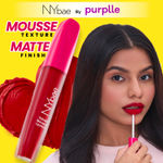 NY Bae Velvet Mousse Liquid Lipstick - Red Hot Rebel 01 (6.5 ml) | Velvet Matte Finish | Transferproof | Smudgeproof | Ultra Light | Smooth | Moisturising Red Lipstick
