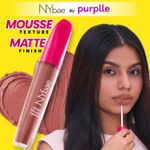 NY Bae Velvet Mousse Liquid Lipstick - Flirty Nude 07 (6.5 ml) | Velvet Matte Finish | Transferproof | Smudgeproof | Ultra Light | Smooth | Moisturising Nude Lipstick