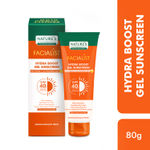 Nature's Essence Professional Hydra Boost Gel Sunscreen SPF 40 PA+++ Infused with Vitamin C & 4D Hyaluronic Acid for Oily & Acne Prone Skin, hydrating UV A, UV B & Blue Light Protection 80 gm