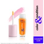 Blue Heaven Color & Condition tinted lip oil for women, lip gloss infused with Cranberry, Raspberry & Hazelnut oil, Hydrating & Softening - Cloudberry Clear, 4.2 ml