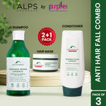 Alps Goodness Anti Hair Fall Combo with Feungreek, Redensyl & Biotin Powered Shampoo (290 ml), Conditioner(200 ml) & Hair Mask (175 gm) Combo of 3