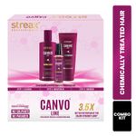 Streax Professional Canvoline Hair Care Kit for After-care of Keratin Treated & Straightened Hair Combo of 3