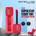 Maybelline New York Superstay Teddy Tint - Lip and Cheek Color | Pinkie Bestie, 5 ml