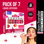 Blue Heaven Lip Kicks Non Transfer Lip Color Pack of 7, 19.6 ml