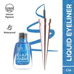 MILA BEAUTE Glaze Artist Liquid Eyeliner Waterproof & Smudgeproof Quick Dry Formula - Magical Blue (6 ml)