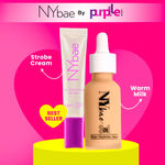 NY Bae Strobe Skin Tint Combo - Fair Skin | Strobe Pink Topaz (12 gm) | Warm Milk Foundation 09 (30 ml)| Skin Tint | Glowy Korean Skin | Fair Skin Tone | Everyday Makeup Kit - Combo of 2