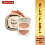 Blue Heaven 2-in-1 Festive Compact Powder for Women infused with Vitamin E | Pearl & Matte Finish | SPF Protection | 8-Hour Oil Control | Face Powder for Glowing Skin|Honey| 9gm