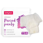 Sirona Disposable Period Panties (L-XL) | 360° Protection for 12 hours | No Leakage, No Discomfort | Day & Night Protection | Wetness Indicator | Ultra-Absorbent Core(Pack of 2)