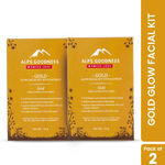 Alps Goodness Gold Glow Facial Kit - Saffron (Pack of 2) (34 gm X 2)
