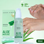Good Vibes Aloe Mucilage Hydrating Serum | 48-Hour Deep Hydration | Soft & Moisturized Skin | Natural Mucin Alternative for Healthy Skin | Reduces Signs of Aging | Perfect for Skin & Hair | 50 ml