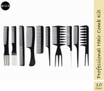 MeSkin Set Of 10 Professional Hair Cutting & Styling Comb Kit