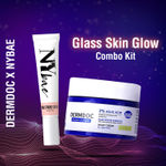 DERMDOC x NYBae Glass Skin Glow Combo Kit | PRO Strobe Cream(12 gm) | Primer + Highlighter + Moisturizer | Kojic Acid Night Cream for Dark Spots(50 gm) | Skin Brightening | Glowing Korean Skin | Pink Topaz