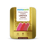 Mamaearth Moisture Matte Longstay Lipstick Pack of 3 Minis - Bright and Bold