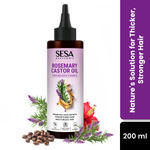 Sesa Ayurvedic Rosemary Hair Oil with Castor Oil & Sesame, Hibiscus For Hair Growth Strengthens Roots Controls Hair Fall and Moisturising Dry Skin - 200 ml