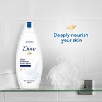 Dove Deep moisture body wash, 250 ml + (Free Loofah)