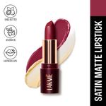 Lakme Ultimate Glam Satin Matte Lipstick With Jojoba Oil and Shea Butter, For Smooth and Nourished Lips - Wine Velvet - 4.3 gm