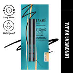 Lakme Eyeconic Kajal| Black - Twin Pack| 0.35 gm + 0.35 gm | Smudgeproof |Waterproof | Lasts upto 24 Hrs