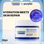DERMDOC 4% Niacinamide Day Cream (50 gm) | Ultra Lightweight Gel-Based Texture | Oily Skin Friendly | Glow Boosting & Skin Brightening | Face Cream