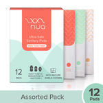 Nua Ultra Thin Rash Free Sanitary Pads 3XL+5XL+4L with Disposal Cover, 12 pcs