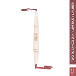 Glam 21 Two To Tango Lip Liner + Lipstick Duo |Non-Transfer |Long Stay | Creamy Matte Finish| Super-glide formula | Non-drying |For Sensational lip look, Nude Charm-15, 0.65 gm