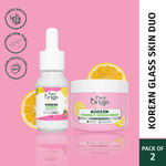 Pure Origin Korean Vitamin C Brightening Face Serum (10 ml) & Serum Cream (50 gm) Combo | Fades Dark Spots, Pigmentation & Corrects Skin Tone | For All Skin Types - Combo of 2