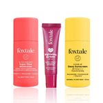 Foxtale Glazed Lips Brightening Lip Balm - Light Mauve Glaze + In The Limelight Super Glow Moisturizer + Niacinamide Dewy Sunscreen For All Skin Type Spf 70 Pa++++ (12 gm+15ml+15ml)