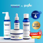 DERMDOC Combo Kit of Best-Sellers | 10% Niacinamide fACE Serum (15 ml) | 5% Glycolic Acid Underarm Brightening Spray (100 ml) | 2% Kojic Acid Night Cream (50 gm) | 2% Salicylic Acid Face Wash (120 ml) | Value Pack Combo of 4
