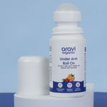 Aravi Organic Under Arm Roll-On with 5% AHA, 2% Kojic Acid & 1% Mandelic Acid | Controls Odour & Brightens Underarms | Fresh Fragrance & Skin Smoothness | For All Skin Types – 50 ml