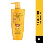 L'Oreal Paris Extraordinary Oil Nourishing Shampoo For Dull and Dry Hair 1L Smoothens Hair - 1 ltr