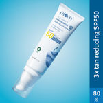Plum 2% Niacinamide Sunscreen SPF 50 PA+++ With Rice Water | 4 Hrs Water Resistance | 3x Tan Reduction & Brightens | No White Cast, Lightweight, Non-Sticky | Dermatologically Tested | All Skin Types | Women & Men | 100% Vegan |80 gm - 80 gm