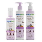 Mamaearth Rosemary Hair Fall Control Kit: Rosemary Shampoo (250ml)+ Rosemary Conditioner (250ml)+Rosemary Hair Oil (150ml) | Gives up to 94% Stronger Hair | Up to 93% Less Hair Fall | Made Safe Certified | For Men & Women - Combo of 3